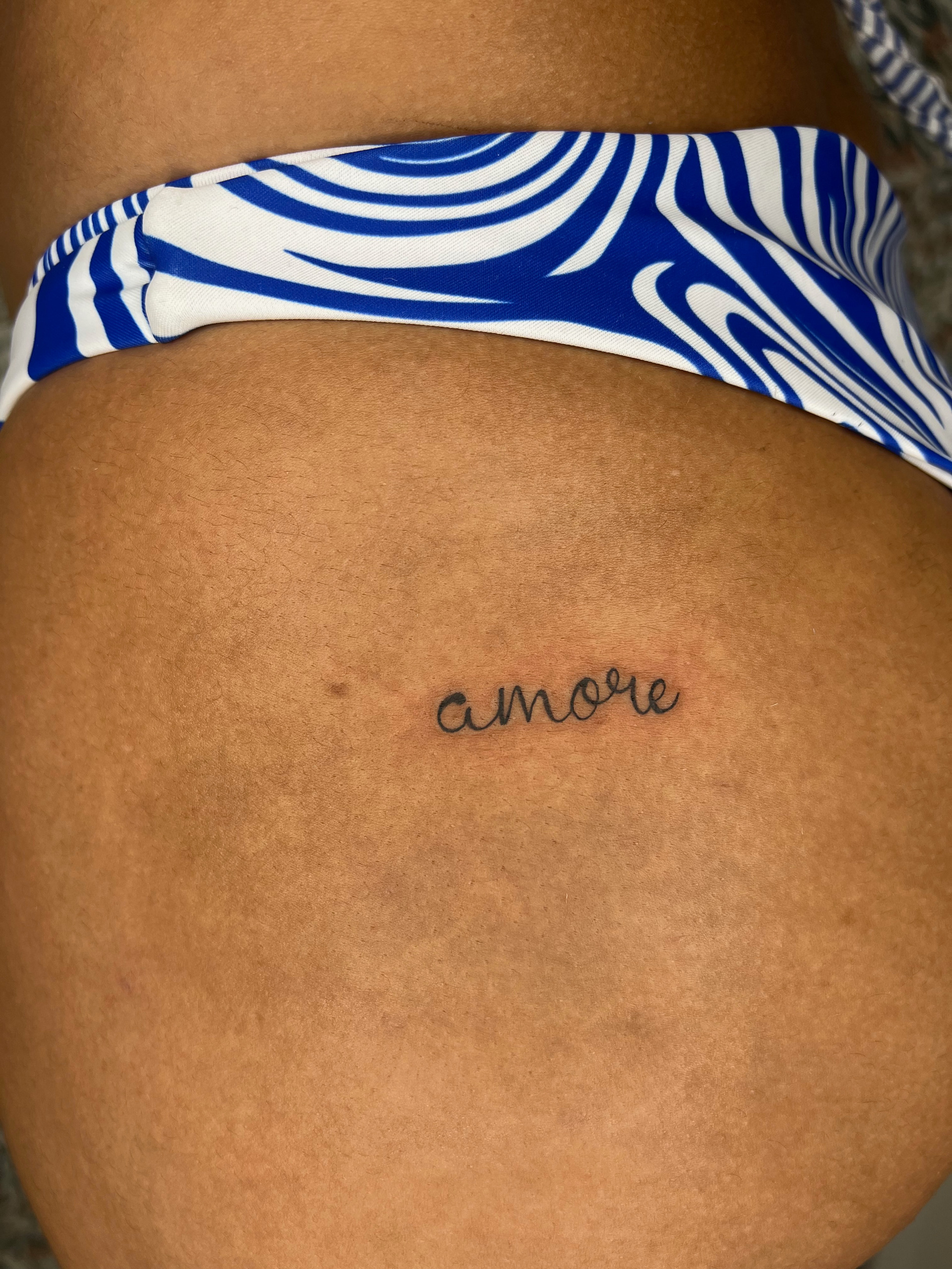 Petit lettrage " amore " pour Camille
